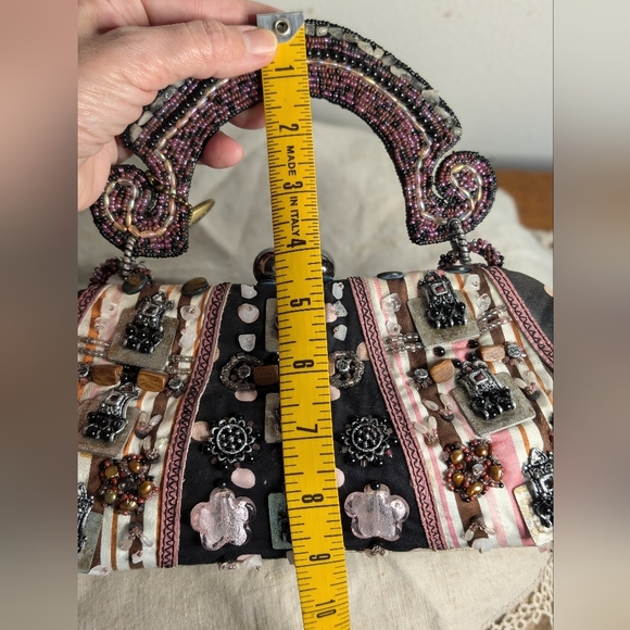 Mary Frances hand bag beads fabric - Picture 7 of 17